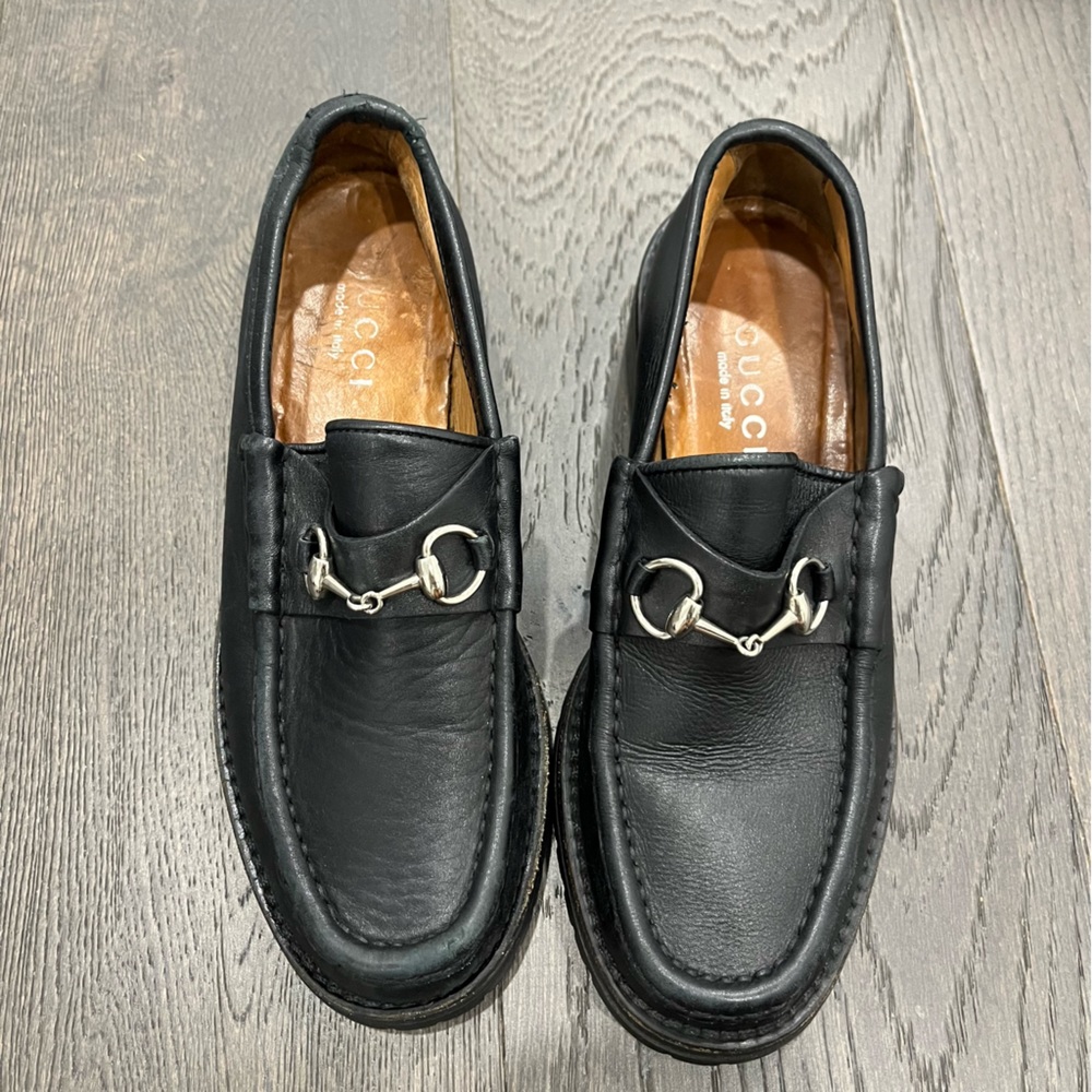Vintage Gucci Chunky Horsebit Loafers